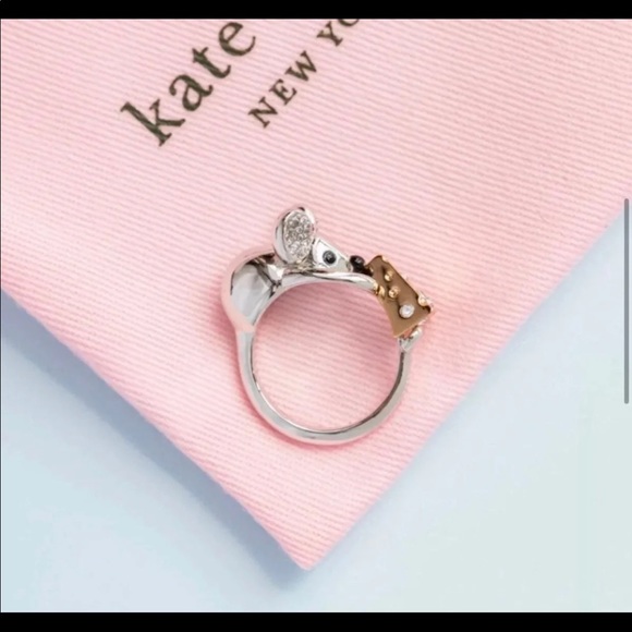 $89 New Kate Spade Year Of Rat & Cheese Ring - Picture 5 of 12
